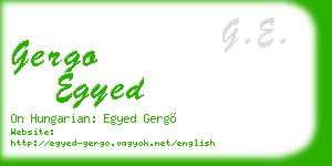 gergo egyed business card
