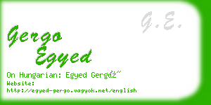 gergo egyed business card